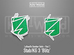 Kitsworld SAV Sticker - Luftwaffe Bomber Units - Stab/KG 3 'Blitz' 